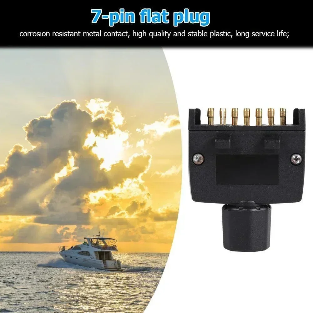 7 Pin Flat Plug Male Connector Australian Standard Boat Caravan Adaptor Connector Plug Socket Flat Trailer Male Socket trailer plug adapter,trailer socket,trailer plug socket,trailer plug