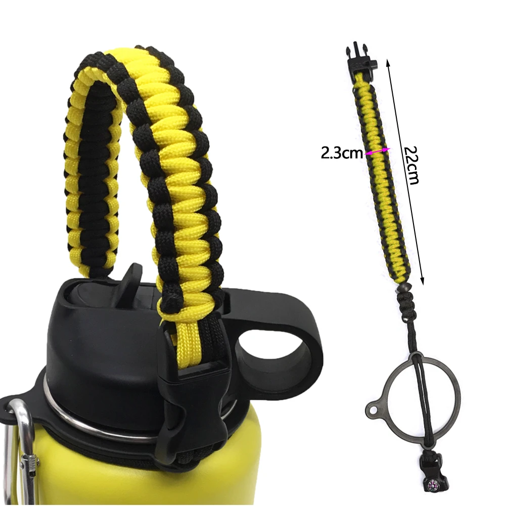 Water Bottle Shoulder Strap Paracord Handle with Shoulder Strap for Water Bottle Other Wide Mouth Bottles for 12oz to 64oz