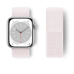 Colorful Nylon Sport Loop Strap for 41mm 40mm 38mm (Pearl pink 18)
