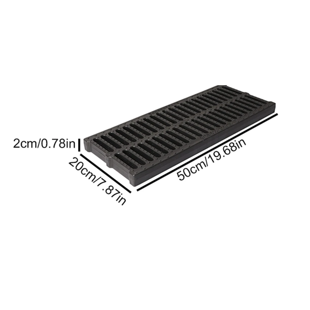 Resin plastic kitchen sewage ditch drainage sewer trench plate grid rainwater grate rectangular manhole cover kitchen sewage grate