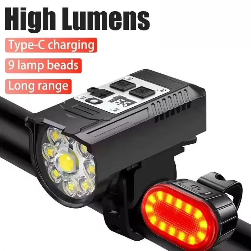 ตัวเลือกสินค้า ไฟหน้าจักรยาน LED สว่างไกล ชาร์จ USB กันน้ำ