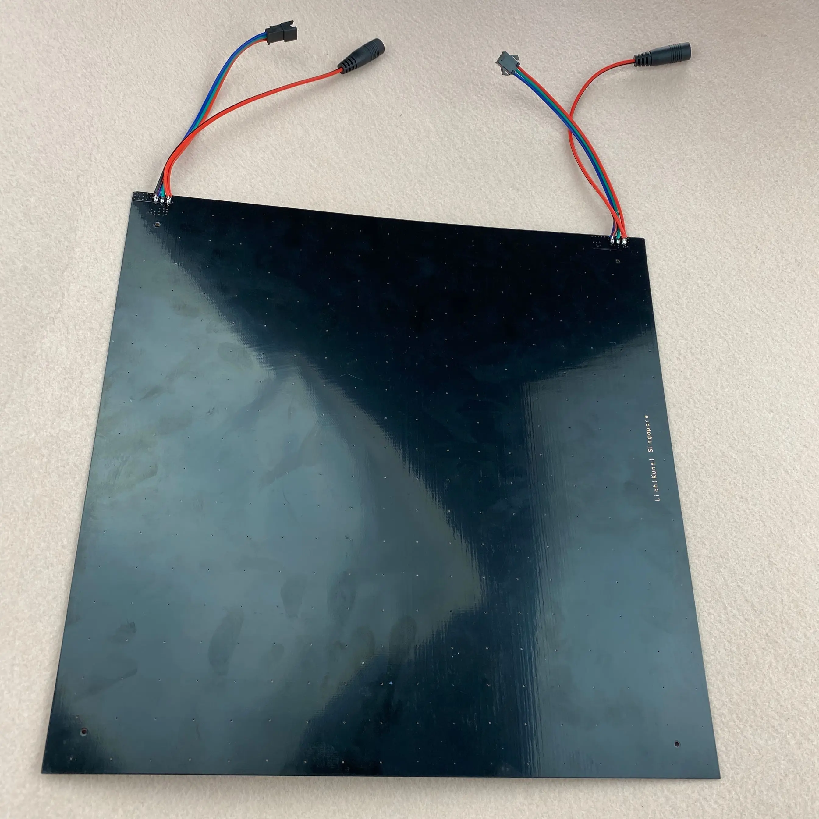 P16.6mm WS2812B 18*18픽셀 LED 디지털 리지드 패널 조명, 크기:30cm*30cm, DC5V 입력