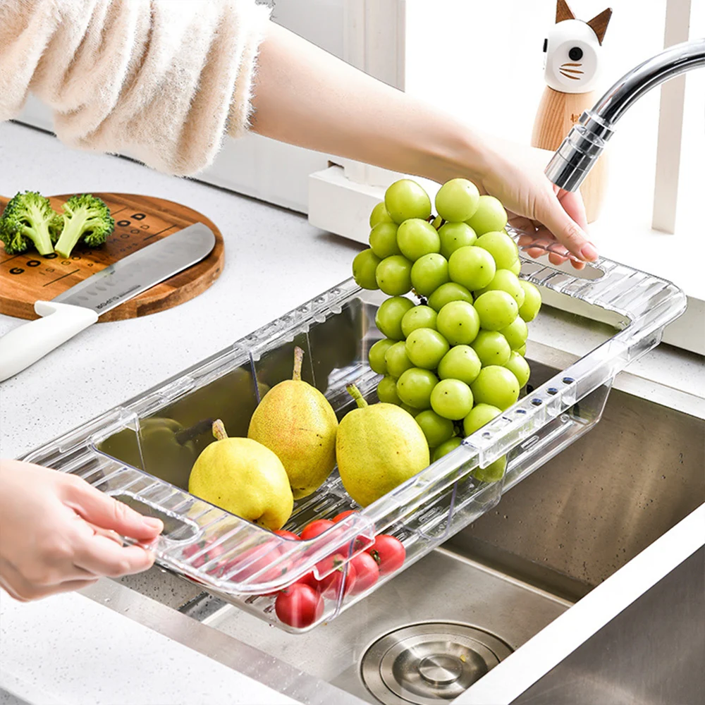 Panier de vidange extensible épais gris (grand/petit), crépine d'évier pour  Fruits, légumes, vaisselle, Organization de la cuisine, Mode en ligne