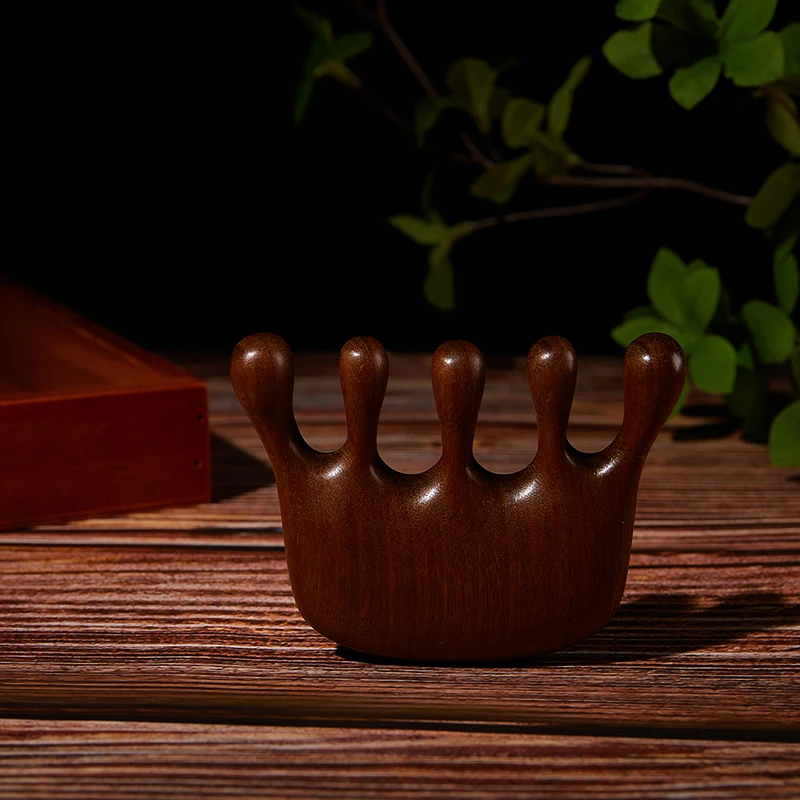 massage comb Wood Therapy Head Face Scalp Gua Sha Natural Facial Sandalwood Wide Tooth Guasha Scraping Body Massage
