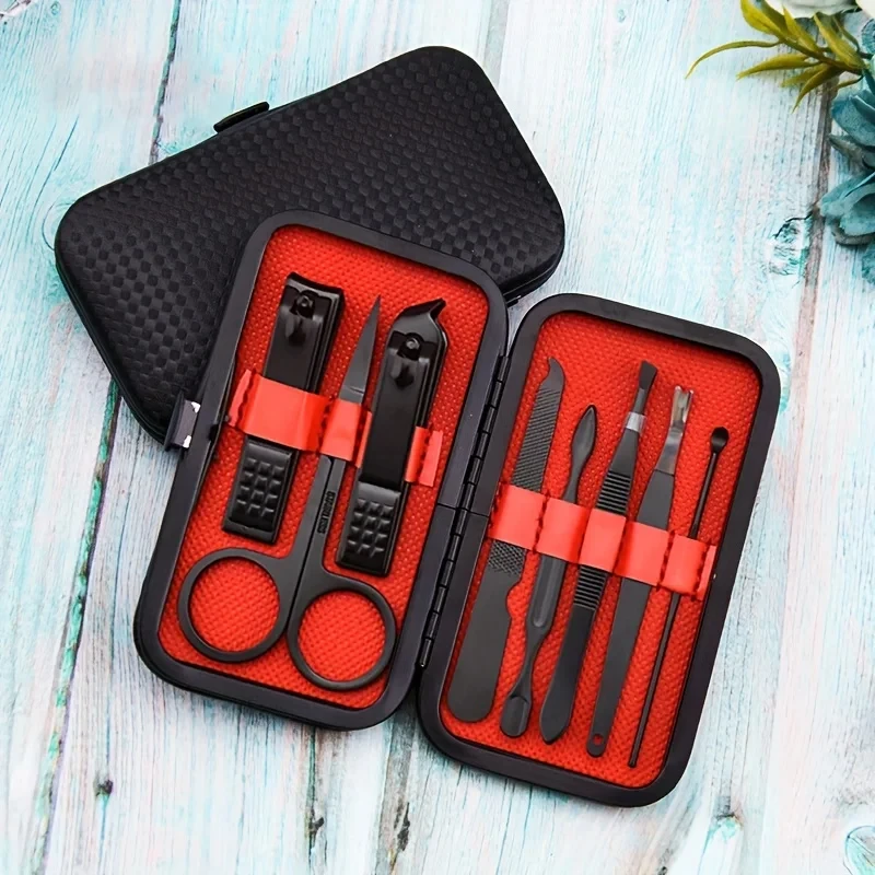 Pedicure Tool Set and Portable Manicure Stainless Steel Nail Cutter and Pedicure Scissors Set 8 pcs