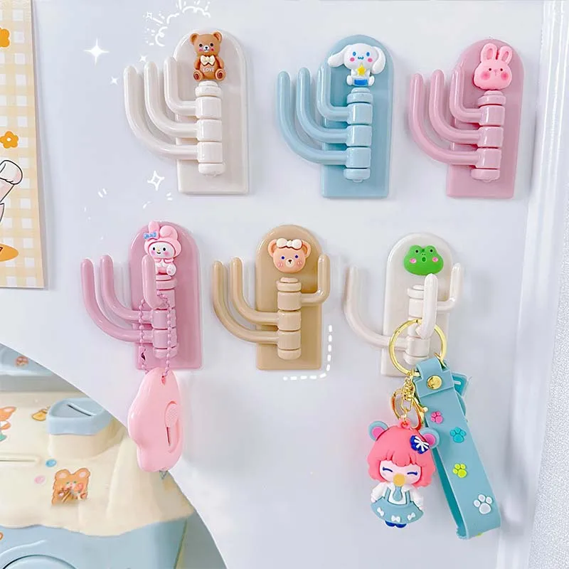 Sanrio Multifunzione Hook My Melody Cinnamoroll Pochacco Pom Pom Purin Cartoon Shower Room Kitchen Punch-Free Hook Ornament Gift