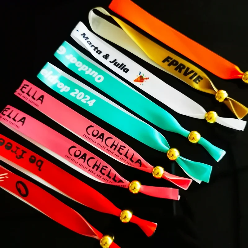 Cloth wristbands 50/100 Pieces personalise Fabric Reusable Polyester Vip