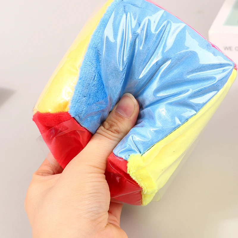 삽입형 카드 사각형 플러시 장난감 10cm 큐브 플라스틱 필름 스펀지 주사위 어린이 교육용 교구 다채로운 게임 주사위