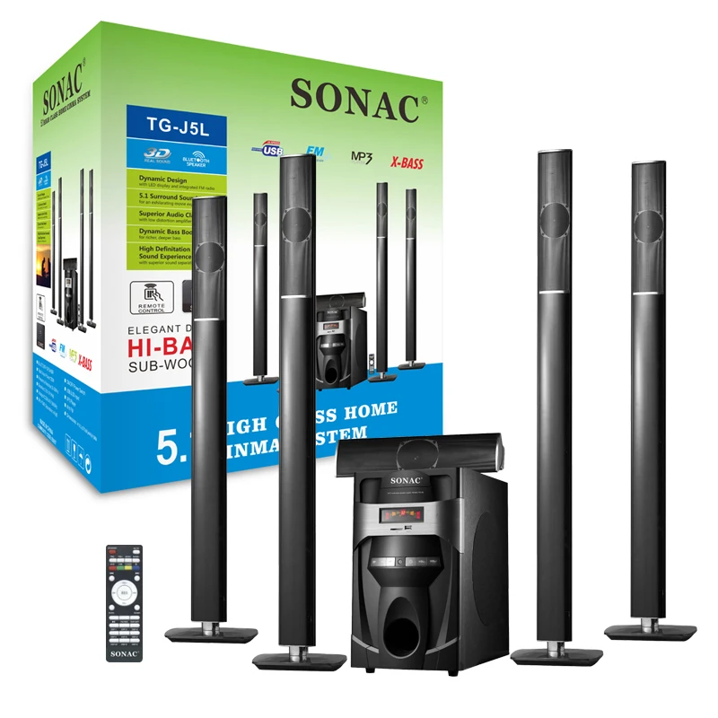 Sonac Tg-J5L Vendita Calda Hi-Bass Sub-Woofer Home Theater 5.1 Altoparlante Di Sistema
