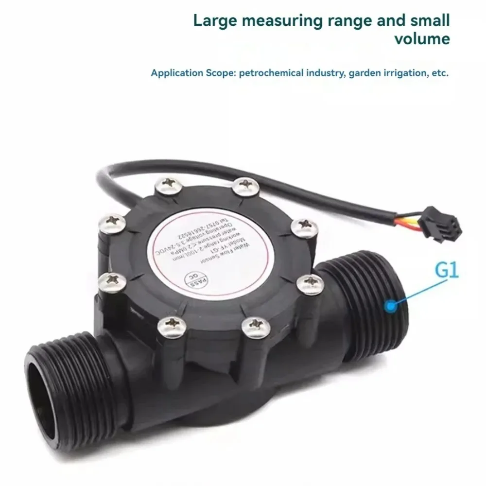 DN25 Water Flow Sensor DC3.5-24V 1 Inch 2-100L/Min Hall Flowmeter Heat Pump Wate