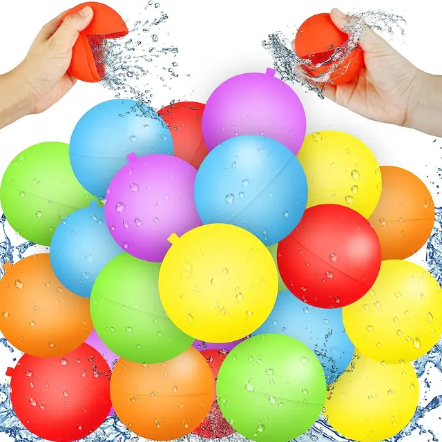 Reusable Water balloon Outdoor Games Beach Summer Refillable Self Sealing Quick Fill Silicone Water Ball Toys for Kids 5