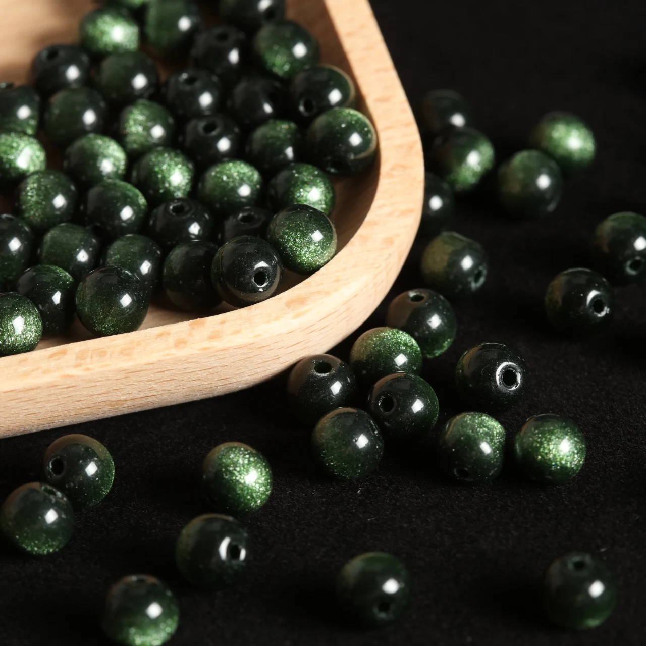 8mm Opaque Wine Red Round Glass Beads
