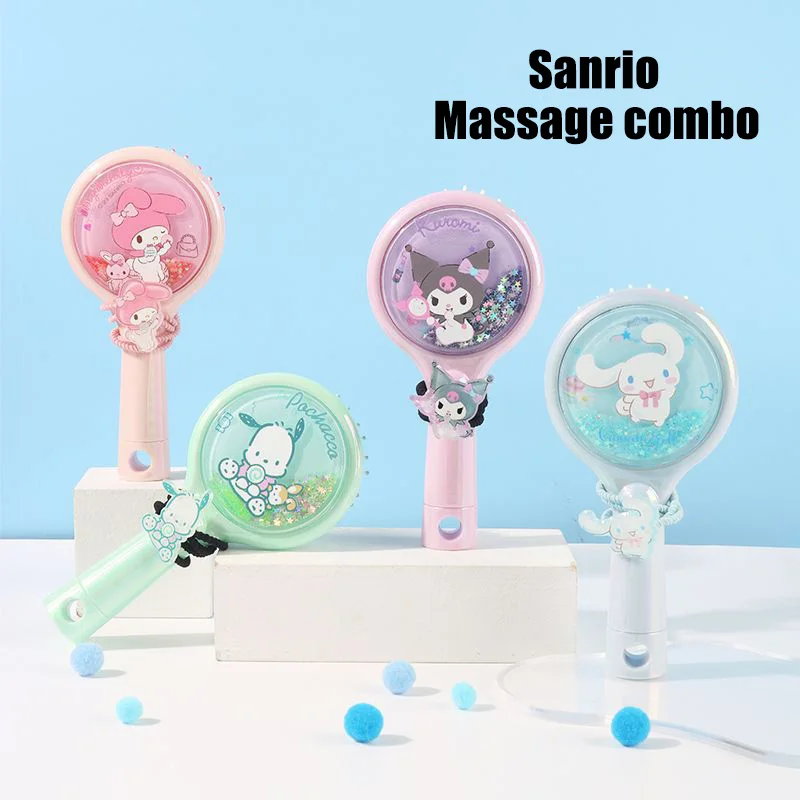 

Милый массажный набор Sanrio из аниме, милая мультяшная расческа в стиле корикоричника куроми, My Melody, оригинальный детский подарок