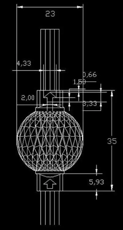 30 Pixels/Set 23mm Addressable RGB 3D LED Pixel Ball Light DC12V WS2811 IC 2LEDs/0.48W IP68 Clear/Black Wire 3 core xConnect