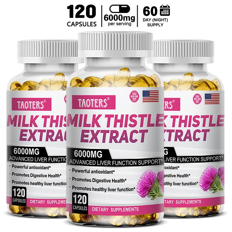 Milk Thistle Advanced Liver Cleanser Helps Remove Liver Toxins Maintain Normal Function Improve Digestion and Immunity