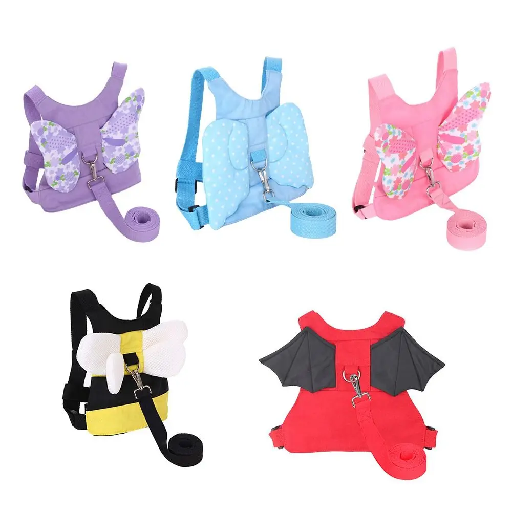 2-in-1 Design Anti-lost Walking Harness Retractable Wrist Link Strap Toddlers Leash Soft Material Spring Rope Toddler Harness