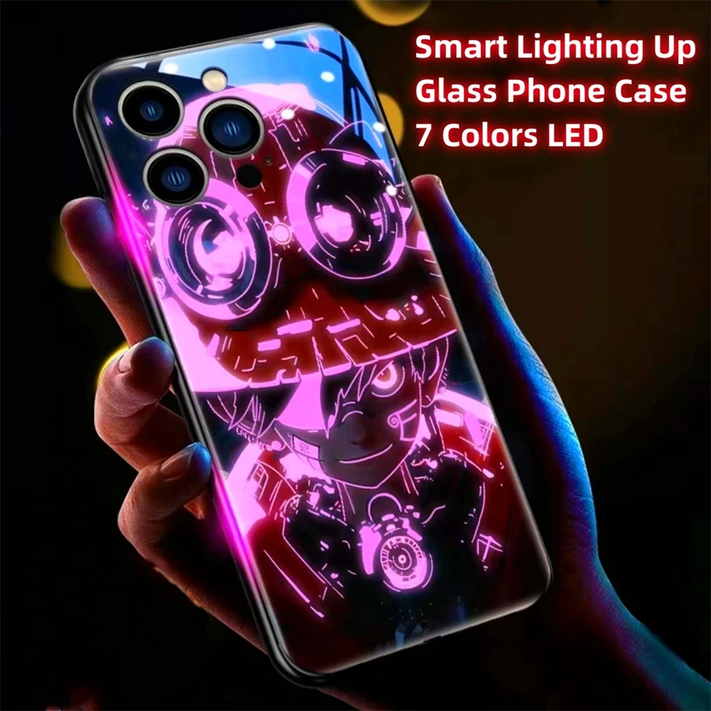 Skelett-Anime-Soundsteuerungs-LED-Blitzhülle Leuchtende Glasabdeckung für VIVO X50 X60 X70 X80 X90 X100 X200 Pro Plus IQOO 12 11 10 – Detail 19