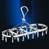 10/18/32 Clip Stainless Steel Drying Basket Multifunctional Hangers for Clothes Underwear Drying Rack Multiple Clip Socks Hanger 2