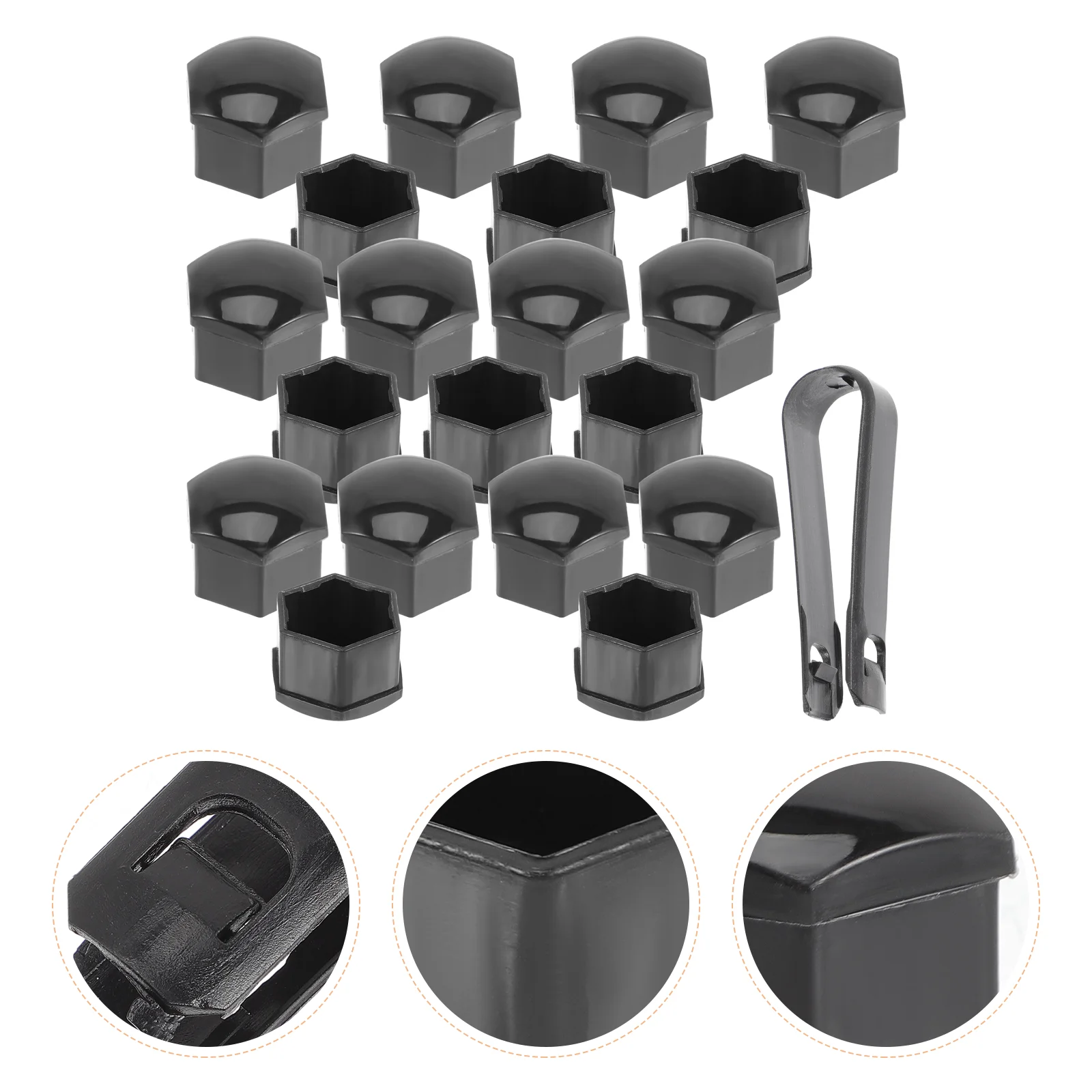

20pcs Car Lug Nut Bolt Screw Cover Auto Car Hub Screw Dust Protection Caps 17mm