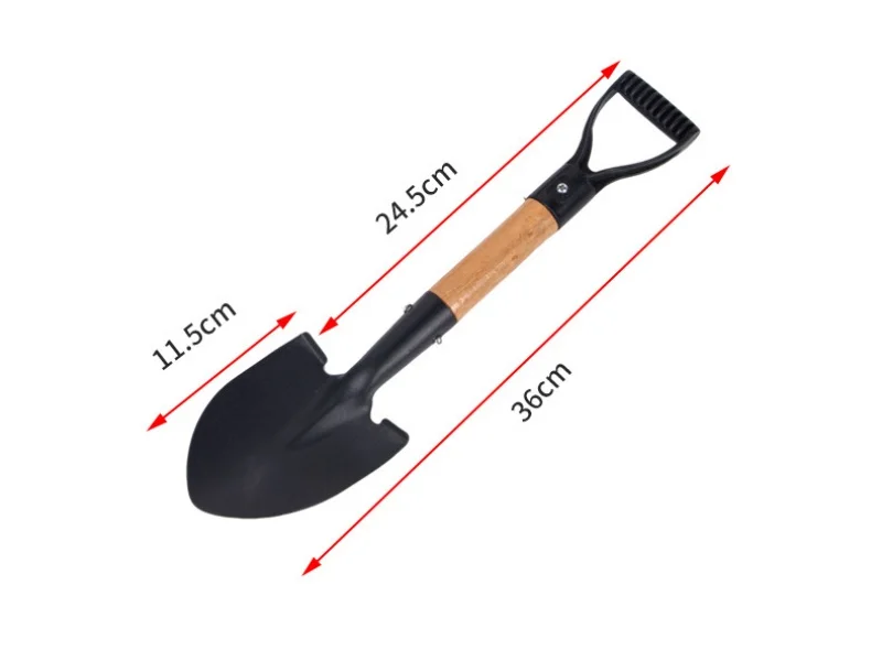 36/50,5 cm Grabspaten aus Manganstahl, Kinderschaufel, wasserdicht, rostfrei, Gartenschaufel für Outdoor, Strand, Camping – Detail 1