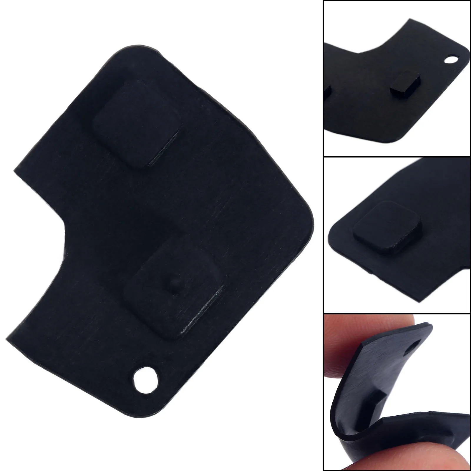 

1Pc Black Replacement Car Key Shell Case Cover Switch Rubber Pad 2 Buttons Auto Remote Key Fob Repair Kit Fit for Toyota