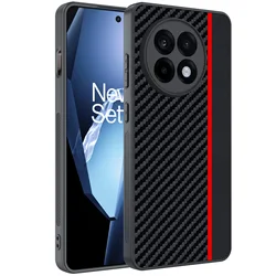 Luxury PU - Leather Shockproof Protective Case - Hard Plastic Shell for Oneplus ACE 5Pro (Splicing Red)