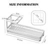 1PCSMultifunction Steel Frame Toothbrush and Toothpaste Holder Mouthwash Cup Storage Stand Rack Bathroom Counter Organizer Shelf 6