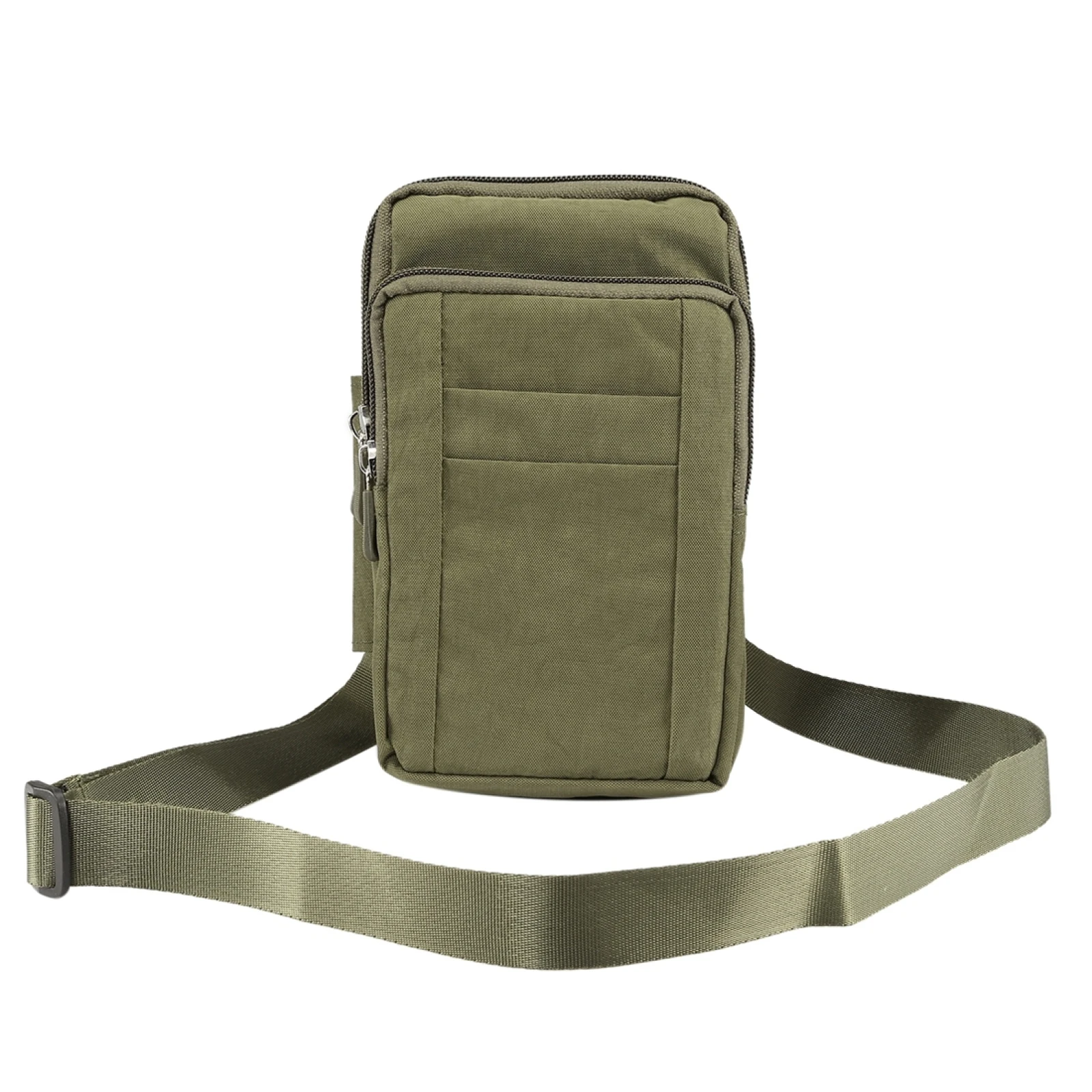 Outdoor Phone Carrying Case Pouch Nylon Crossbody Shoulder Cell Phone Holster Waist Belt Wallet Bag with Carabiner