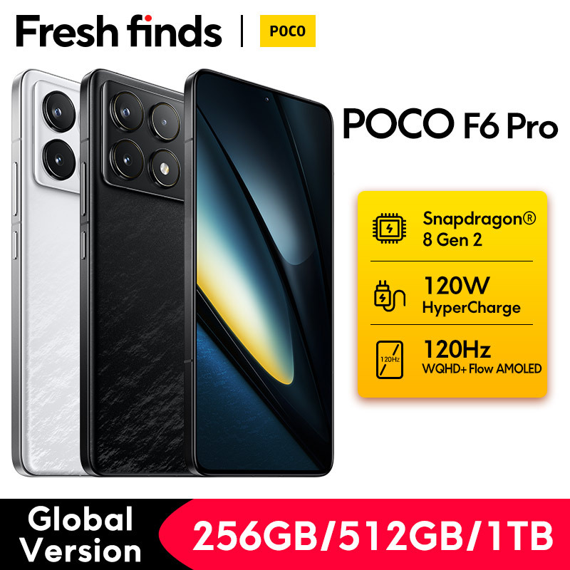 ãWorld PremiereãPOCO F6 Pro 5G Global Version Smartphone SnapdragonÂ® 8 Gen 2 120W HyperCharge WQHD+120Hz Flow AMOLED Display NFC