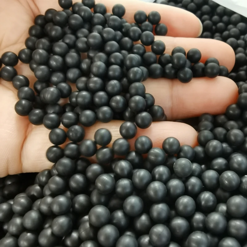 Bola de Borracha Brinquedo do Campo de Jogos da Bolha Arma Bola de Bala de Borracha Preto Sólido Bola de Borracha Natural Pode Ser Personalizado 100 Peças mm a 25 mm