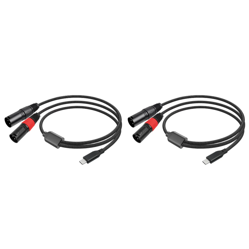 WIYETY Câble USB C Vers Double XLR De 2 M, Connecteur De Type