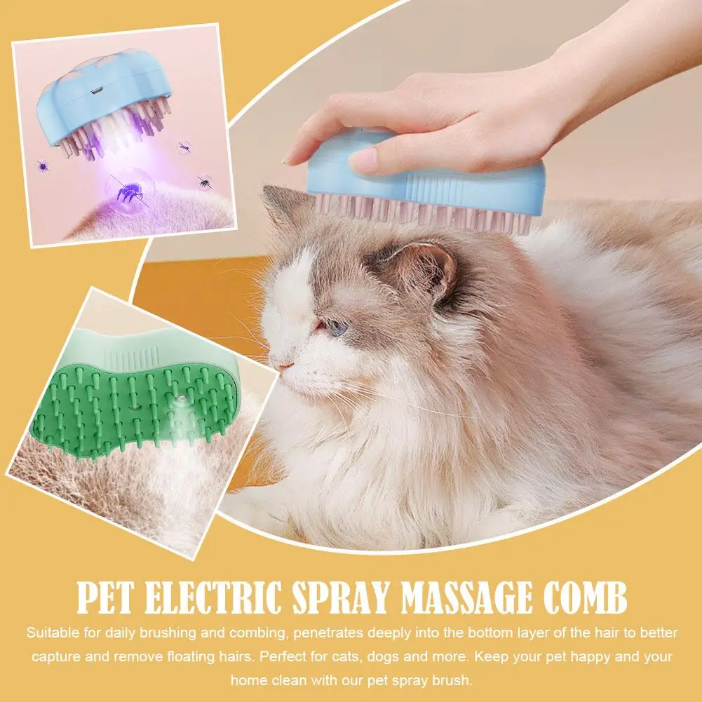 

Электрическая распылительная Массажная расческа в форме лапы котенок спутанные принадлежности для ухода инструмент Массажная щетка для домашних животных свободные волосы O8l7