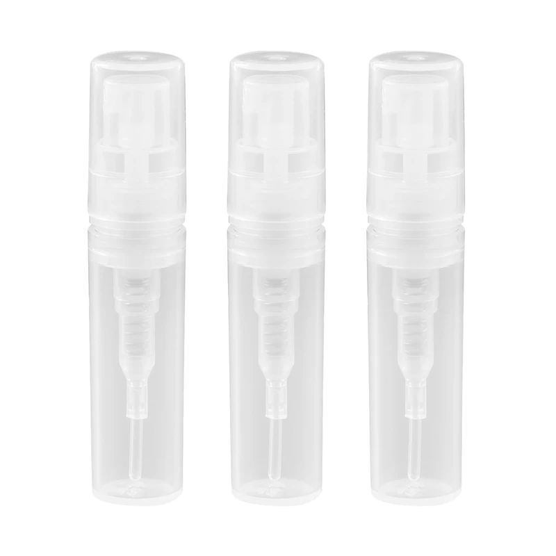 

200Pcs/Lot 2ML Transparent Plastic Spray Bottle Small Cosmetic Packing Atomizer Perfume Bottles Atomizing Spray Liquid Container