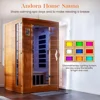 Saunas Infrared Personal Home Heat Room W/ Bluetooth for Up To 2 People, Stress Relief, Relaxation and Great Sleep, Sauna 4