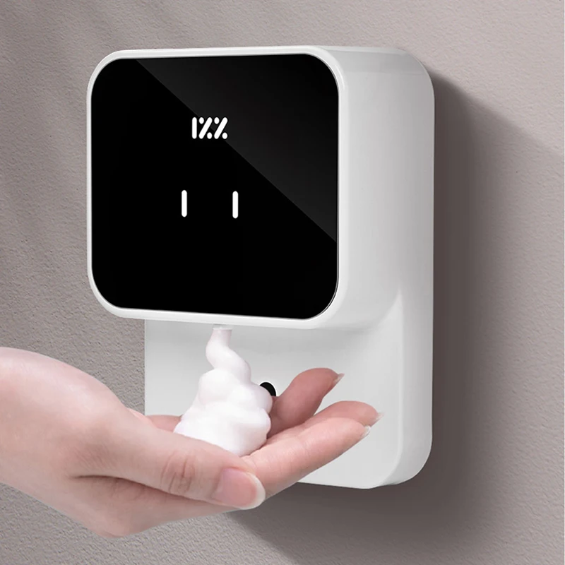 Dispensadores Automáticos de Sabão Líquido Montados na Parede Recarregável Ajuste de Velocidades Espuma Máquina Desinfetante 280ml