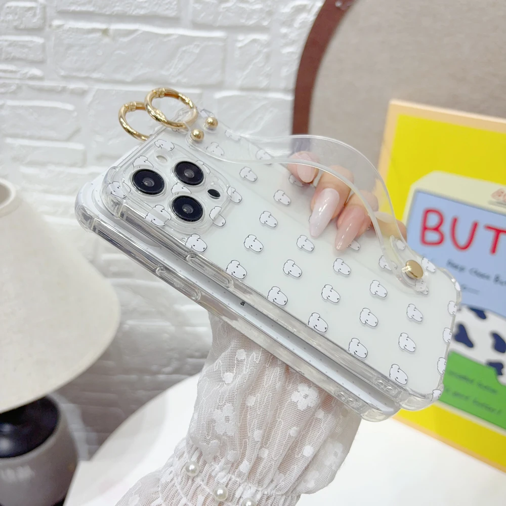 Big Headed Dog Case with Wrist Strap