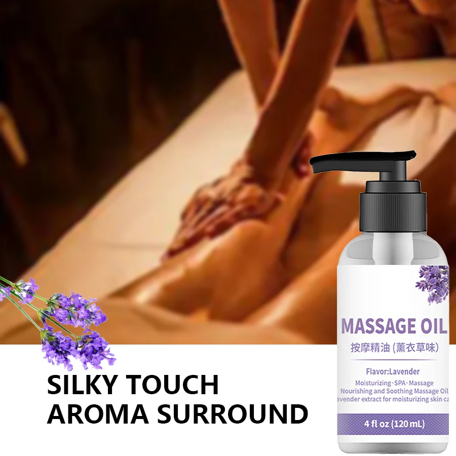 Pure Natural Organic Lavender Relaxing Anti Cellulite Body Skin Massage Body Oil Sore Muscle Valentines for Date Night fragrance oil essential oil set body massage oil