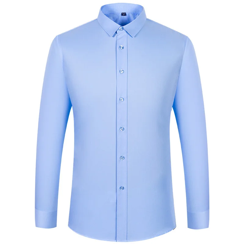 8XL Pure Color Long Sleeve Shirt for Men Work Office Business Classic Longsleeve Shirt for Men Casual Men's White Dress long sleeve shirt,men casual shirt