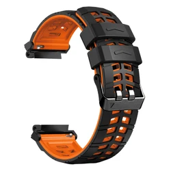 Breathable Silicone Replacement Strap Wristband - T - REX 2 (Black Orange )