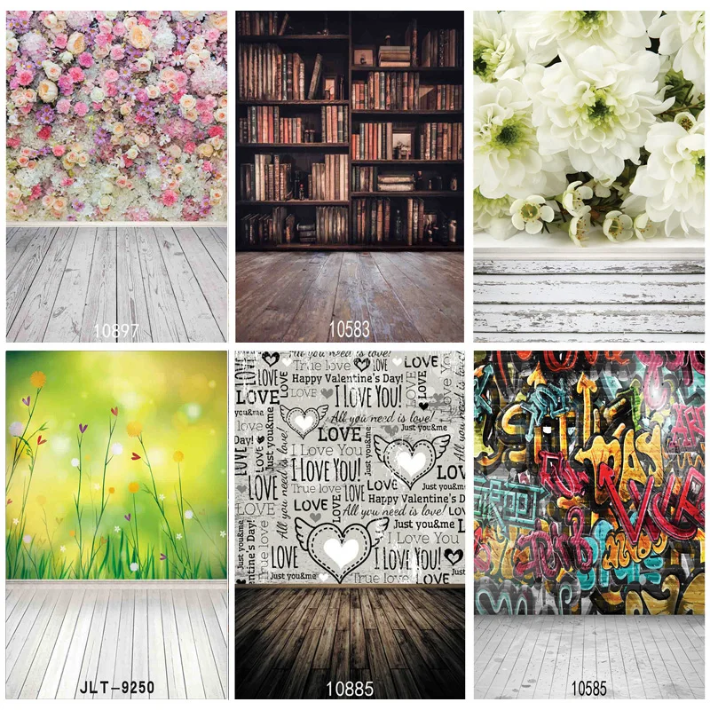 

Vinyl Custom Wooden Floor Flower Landscape Photography Backdrops Baby Photo Background Photo Studio Props 21921 CXSC -23