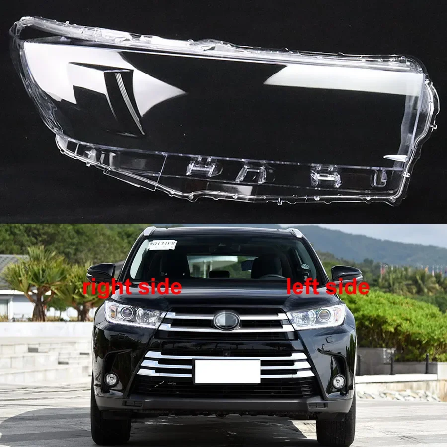 

For Toyota Highlander 2018 2019 Front Headlamp Cover Transparent Headlight Shell Lens Plexiglass Replace Original Lampshade