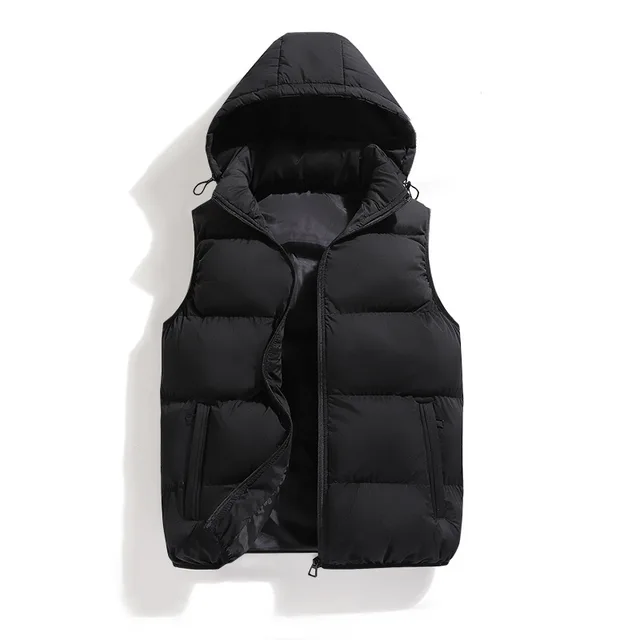 Veste en émail imperméable pour hommes, gilet épais, veste à capuche, gilet chaud, mode décontractée, automne, hiver 1