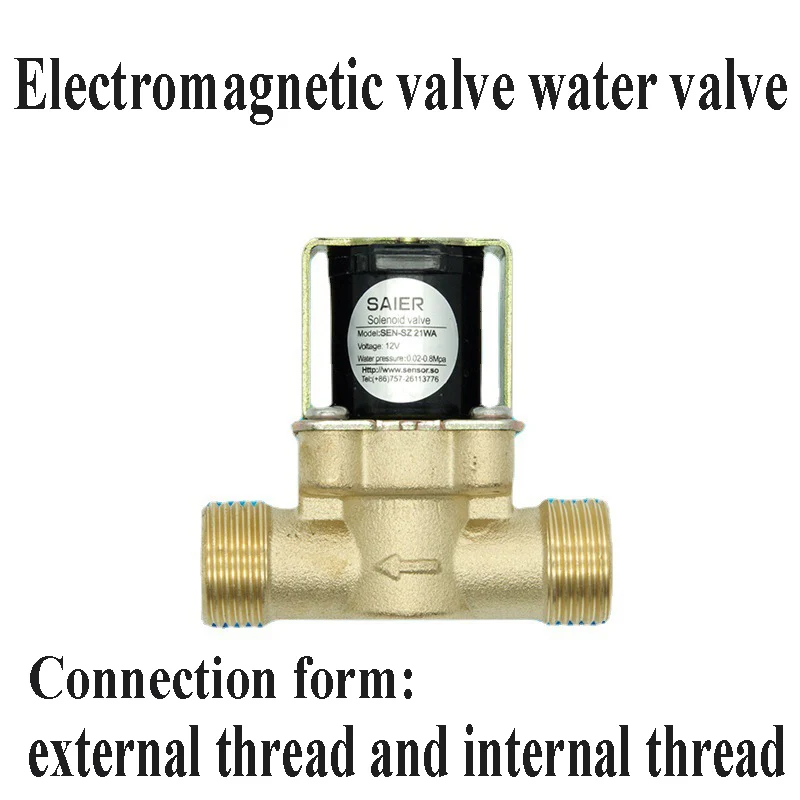 Sensor solenoid valve brass G1/2 4-point double outer inner tooth inlet valve gas valve drain valve water pipe on/off valve norm 2w025 08 2 way n c 1 4 air water valve electric brass pneumatic solenoid valve for gas diesel dc12v dc24v ac110v ac220v ac380v
