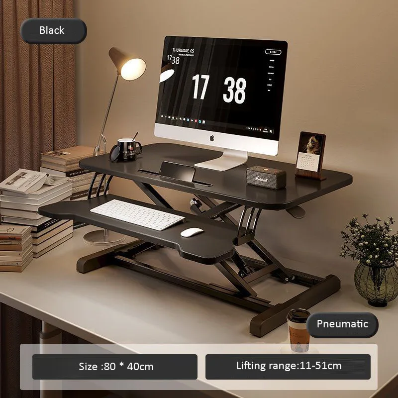 Standing office desk, adjustable work table, computer desk, elevated desktop, laptop household folding stand
