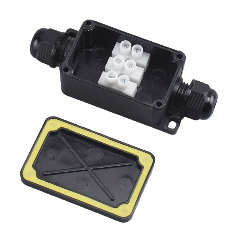 IP66 Waterproof Junction Box 2 Way 3 Way 3mm-6.5mm Cable Connector Sealed Retardant Electrical Outdoor Waterproof Box