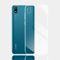 Clear Silicone Soft TPU Phone Case - Transparent Protective Cover for Huawei Y5 2019 (Clear)
