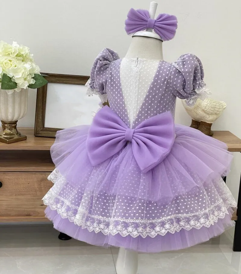 

New Handmade Baby Girls Dress for Newborn Girls Clothes Big Bowknot Formal Baby Girl Birthday Party Dress Christening Gown