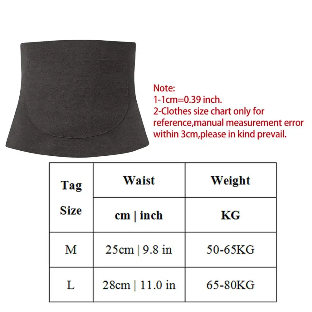 Hot Thermal Belt With Double Pocket Warmer Inner Wear Waist Protector Warm Belly Thermal Unisex Anti-Cold Waistband Cummerbunds