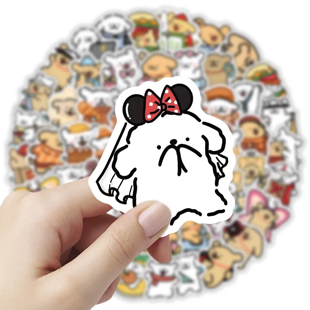 60개 라인 아트 강아지 스티커 - 장 귀여운 선형 강아지 디자인 LanLanStickersWorld Store
