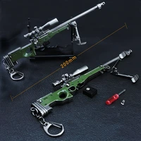PUBG Weapon Model Combat Metal Gun 17cm AWM Alloy Keychain Toy Guns Arms 98K AK47 M24 Game Peripheral Boys Festival Gift 1